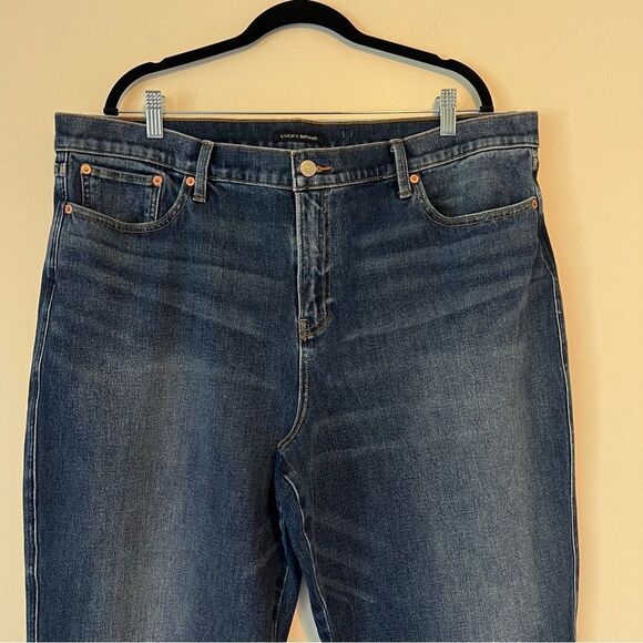 Lucky Brand Mid Rise Crop Wide Leg Jeans NWOT Plus Size 20 - Picture 4 of 12